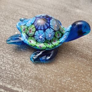 Glass Turtle Paperweight Sealife Beach Hand Blown
